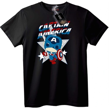 NOONEBRAND Тениска Chibi Captain America - 4XL, White