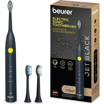 Beurer SC 30 Jet Black - електрическа звукова четка за зъби, 4 програми, 80 000 движ/мин, USB-C - черна