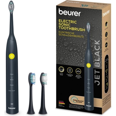 Beurer SC 30 Jet Black - електрическа звукова четка за зъби, 4 програми, 80 000 движ/мин, USB-C - черна
