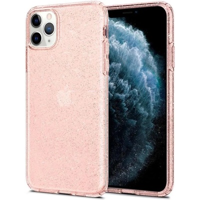Spigen Противоударен Блестящ Калъф за iPhone 11 Pro Max, Spigen Liquid Crystal Glitter Quartz Case, Розов (075CS27132)