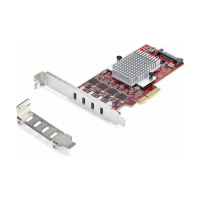Startech 4-Port USB Type-C PCIe Card, USB-C 10Gb, 4x Controllers, TAA - USB adaptér - PCIe 3.0 x4 - USB-C 3.2 Gen 2 x 4 - kompatibilní s TAA