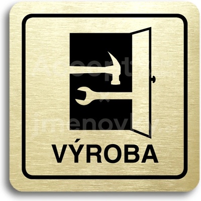 ACCEPT Piktogram výroba - zlatá tabulka - černý tisk