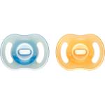 Tommee Tippee Ultra Light Night биберон 6-18m Orange/ Blue 2 бр