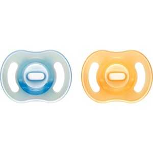 Tommee Tippee Ultra Light Night биберон 6-18m Orange/ Blue 2 бр