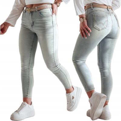 Dstreet Dámske rifle skinny SKINNIUP UY2324 modré svetlo