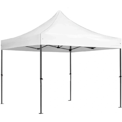 UNI Шатра градинска сгъваема, тип хармоника, 3x3 м, бяла, полиестер с UV защита (UNI-010183)