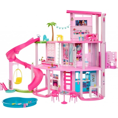 Mattel Barbie Dreamhouse Pool Party Doll House With 3 Story Slide