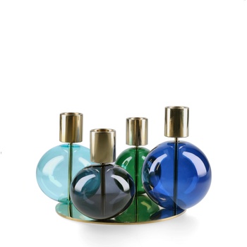 Holmegaard Bubble Свещник четворен за класическа свещ, с основа (4800582)