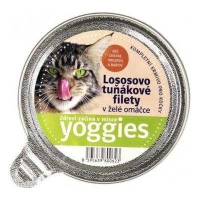 Yoggies s lososem a tuňákem v lahodné želé omáčce 85 g – Zbozi.Blesk.cz