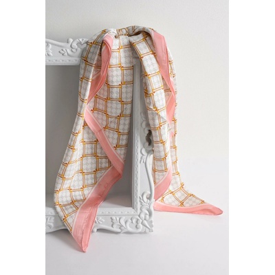 Peca del Sol Portifino Pink Link dámský šátek se vzorem růžová
