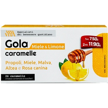 Paladin Pharma Билкови бонбони за гърло с прополис, пчелен мед, горски слез, бяла ружа и шипка, 24 броя, с вкус на мед и лимон | Paladin Pharma (550635 (50073) PP)