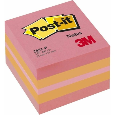 3M Kocka samolepiaca Post-it 51x51 400l ružová (2051 P)