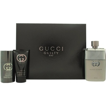 Gucci Guilty Pour Homme EDT 90 ml + sprchový gel 50 ml + balzám po holení 75 ml dárková sada