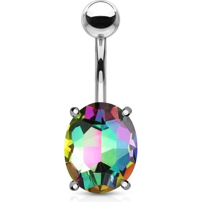 Šperky4U piercing do pupíku ovál WP01322-W