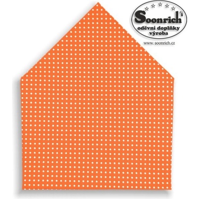 Soonrich šátek bílý puntík na oranžové bsp008
