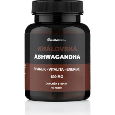 Královská Ashwagandha 600 mg extrakt z Ašvagandy s 5 % withanolidů 60 kapslí