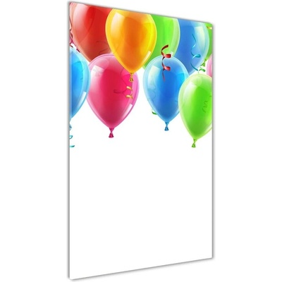 Vertikálny foto obraz fotografie na skle Farebné balóny 50x100 cm