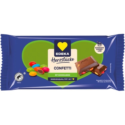Edeka Confetti mléčná s lentilkami 90 g