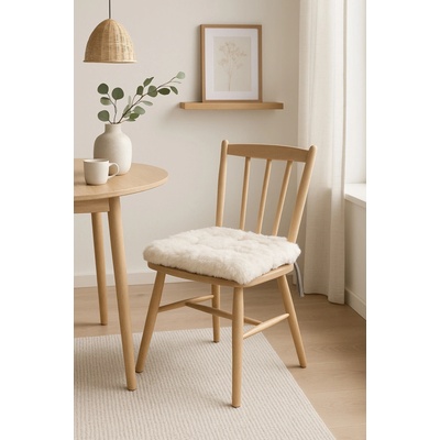Takoy HT-00227 Podsedák King s bielou umelou kožušinou 40 x 40 x 6 cm