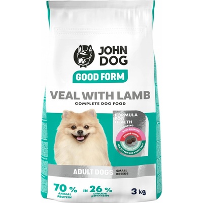 John Dog Good Form Adult Mini Veal with lamb 3 kg