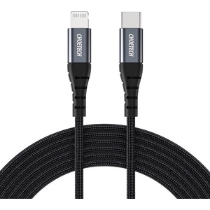 Choetech MFI сертифициран USB-C към Lightning кабел за Apple устройства с Lightning порт - Choetech Braided USB-C to Lightning Cable PD 18W (черен) (180 см) (IP0041)