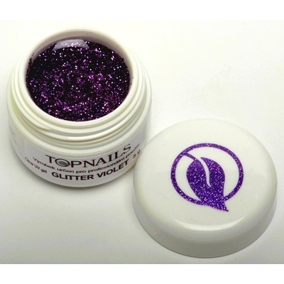 Topnails UV gélové farebné trblietky Violet 5g