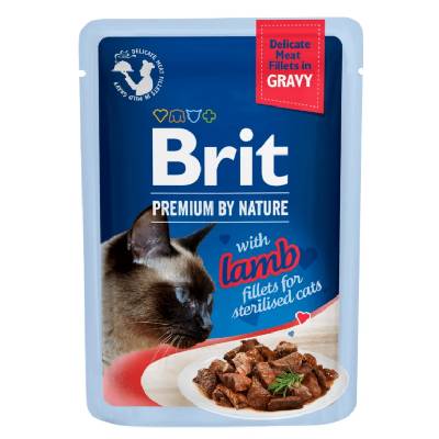 Brit Premium Cat Delicate Fillets in Gravy with Lamb for Sterilised 85g