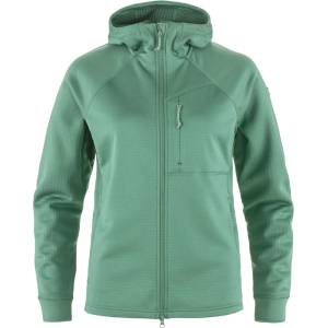 Fjällräven Дамско поларено яке Fjällräven Women's Abisko Grid Fleece Hoodie Fleece jacket - Patina Green (105-5443-0314)
