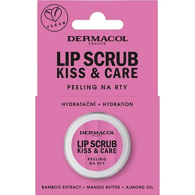 Dermacol Kiss & Care peeling na rty z bambusu vůně Red Fruit 12 ml