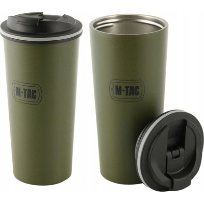 M Tac termohrnek s víčkem nerezová ocel 450 ml olivový