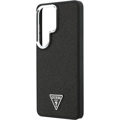 CG Mobile Samsung S26 Ultra GUESS FIXED GLITTER TRIANGLE LOGO MAGSAFE силиконов протектор за телефон, пластмасов заден капак, магнитен, ЧЕРЕН (GUHMS26LPFGTSCMK)