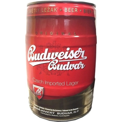 Budweiser Budvar Original světlý ležák 12° 5% 5 l (sud)
