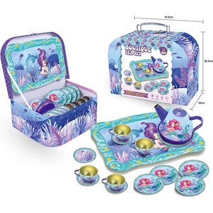 Armtoys ДЕТСКИ МЕТАЛЕН ЧАЕН СЕРВИЗ В КУФАР 15 ЧАСТИ - armtoys