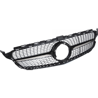 Predná maska Mercedes C-Class W205 / S205 / C205 / A205 18-23 Diamond Black-Chrome