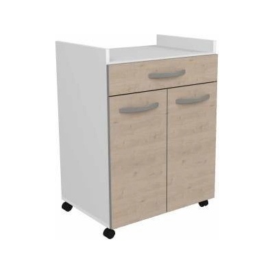 BigBuy Home Помощна мебел Oslo Бял Tamm 60 x 44 x 81 cm