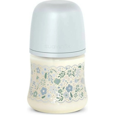 Suavinex Dojčenská fľaša Wonderland New Fyziol prietok S Modrý kvet 150 ml