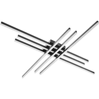 ELBULGARIA LED плафон със смарт управление Elbulgaria - Bixio, 3055-6bk, 85W, IP20, черен (3055-6bk)