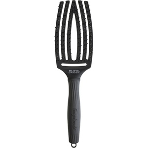 Olivia Garden Fingerbrush Care Ionic Double Bristles Medium Black