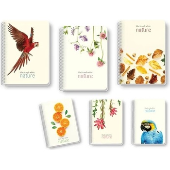 Black&White Тетрадка b&w А4, 100 л. , ред, спирала, pvc корица