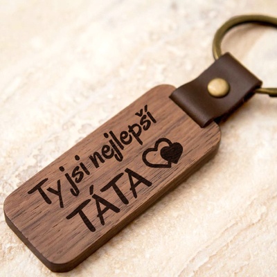Přívěsek na klíče Ahome Dřevěná Nejlepší Táta – Hledejceny.cz