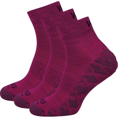 Warg Endurance Merino Mid 3-pack fialová