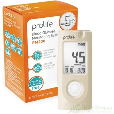 Prolife PM200 Глюкомер за измерване на кръвна захар (без тест-ленти)