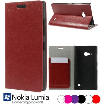 Nokia Lumia 730/735 Wallet Кожен Калъф + Скрийн Протектор