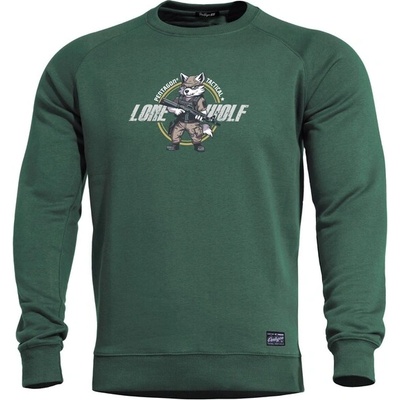 PENTAGON Пентагон Мъжки суичър без качулка Lone Wolf, springbok green (K09019-LO-83)