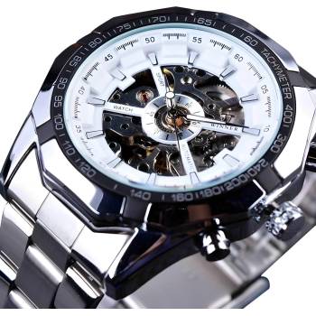 Forsining Часовник forsining to-14528 - Сребристо / Бяло kp14528 (to-14528)