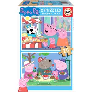 Educa - Puzzle 2x25 Piglet Peppa - 40 - 99 piese