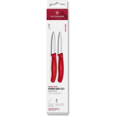 Victorinox Sada 2 kuchynských nožov na zeleninu SWISS CLASSIC 8 cm červená 6.7401.2C1