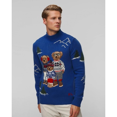 Polo Ralph Lauren pánský vlněný svetr modrá – Zboží Dáma