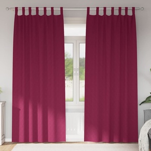 Pure Line Home Плътни завеси в цвят бордо с текстилни гайки (уши), 2 бр. , 140 x 260 см