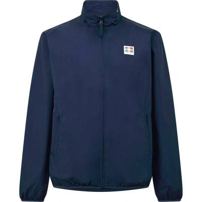 AQUASCUTUM Men's Reversible Check Long Sleeve Funnel Neck Rain Anorak - Navy